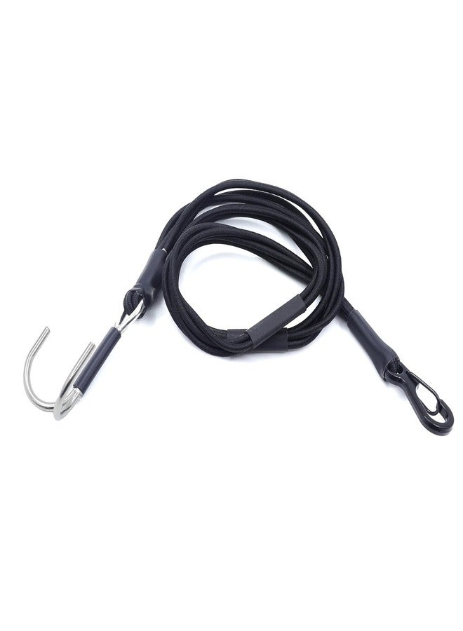 Raflot 1/10 RC Crawler Elastic Force Escape Rope, 23 inch Kinetic Winch Strap, RC Accessories Rescue Trailer Hook for for Axial SCX10 1/10 1/8 RC Crawler(Black) - Image 1